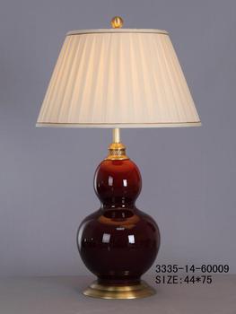 Chinese Porcelain Table Lamp Bordeaux Rouge 