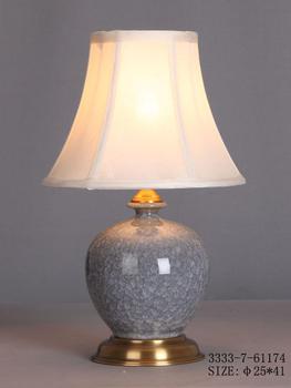 Chinese Porcelain Table Lamp Grey