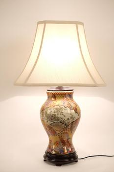 Japanese Imari Porcelain Table Lamp Vase Form